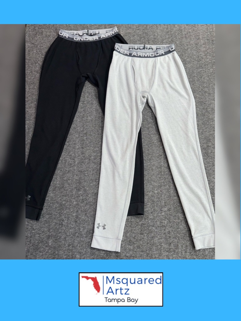 Under Armour ColdGear Fitted Leggings Lot of 2 Black Gray Men’s Medium